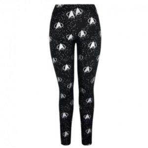 💫STAR TREK TNG Black Galaxy Silver Leggings Small
